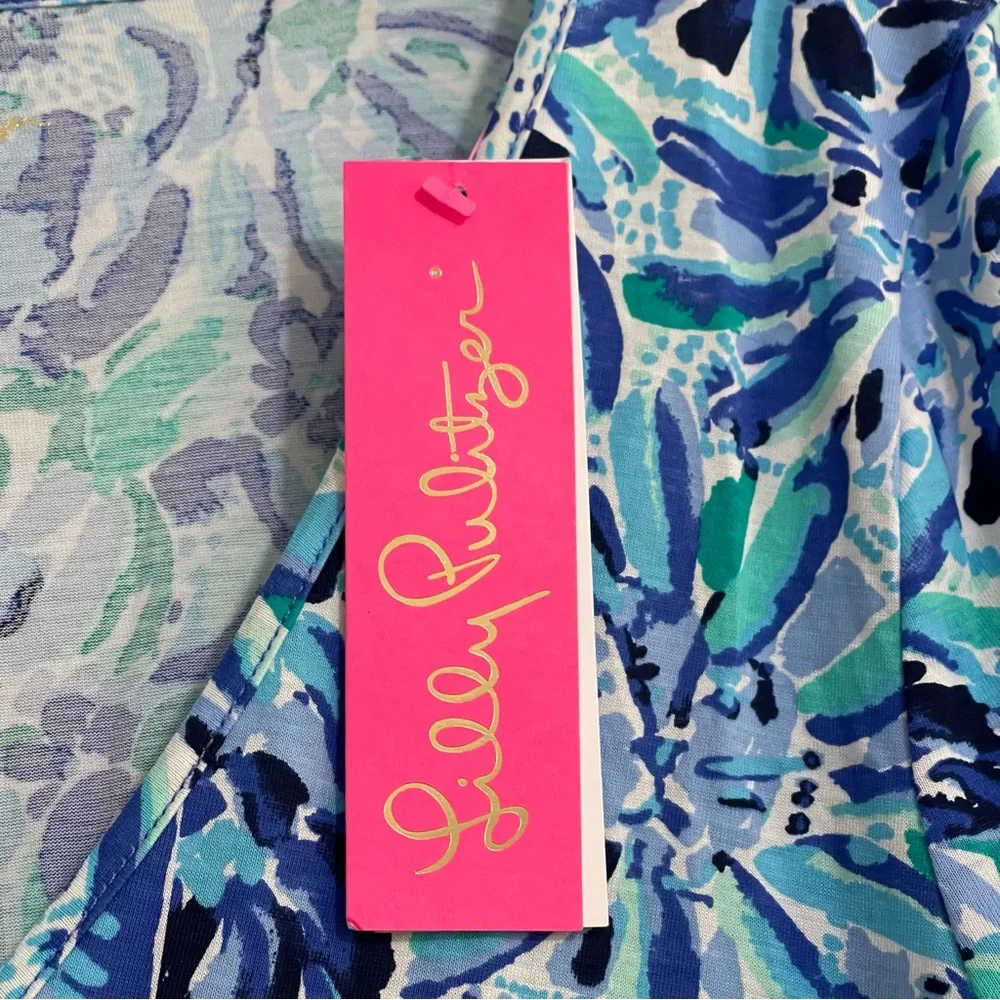 Lilly Pulitzer Blue and Green Maxi Dress NWOT - Picture 7 of 16